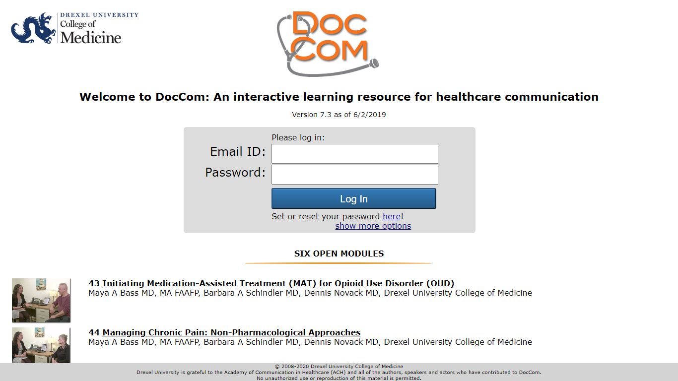 DocCom - enhancing competence in healthcare communication